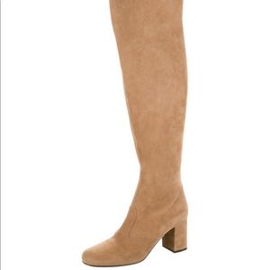 Yves Saint Laurent "babies over the knees" suede boots